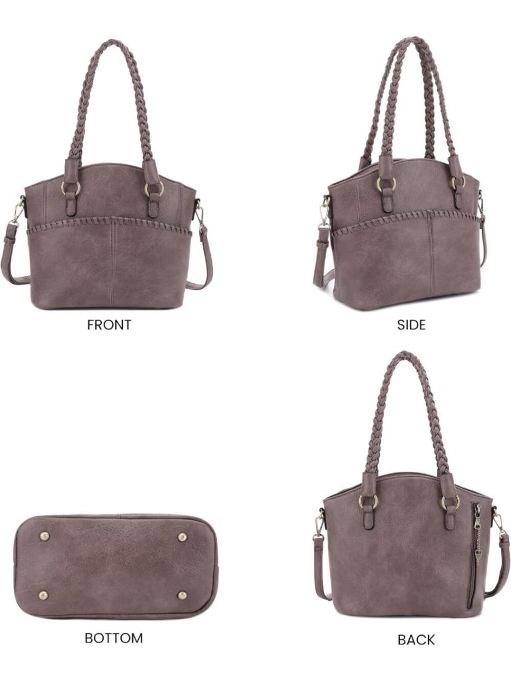 Stylish Concealed Carry Tote Bag for Women - Lock & Key Satchel Purse with - Picture 6 of 6
